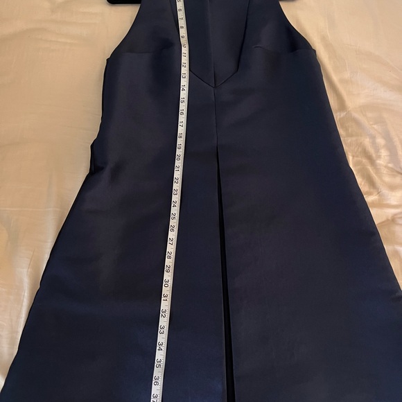 John Paul Ataker Elegant Navy Blue Sleeveless A-Line Cocktail Dress - Picture 6 of 16